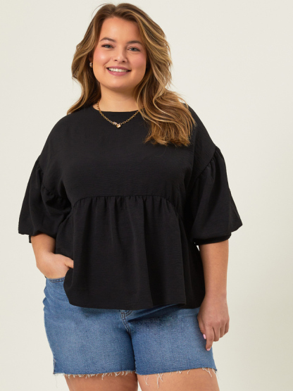 Leah Bubble Sleeve Top