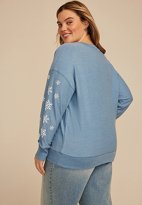Plus Size Freezin Season Relaxed Fit Sweatshirt