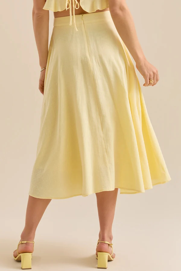 Grace Linen Midi Skirt