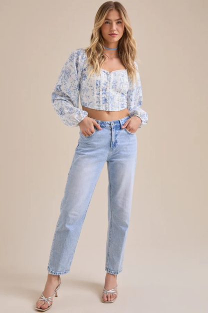 Charlotte Long Sleeve Corset Top