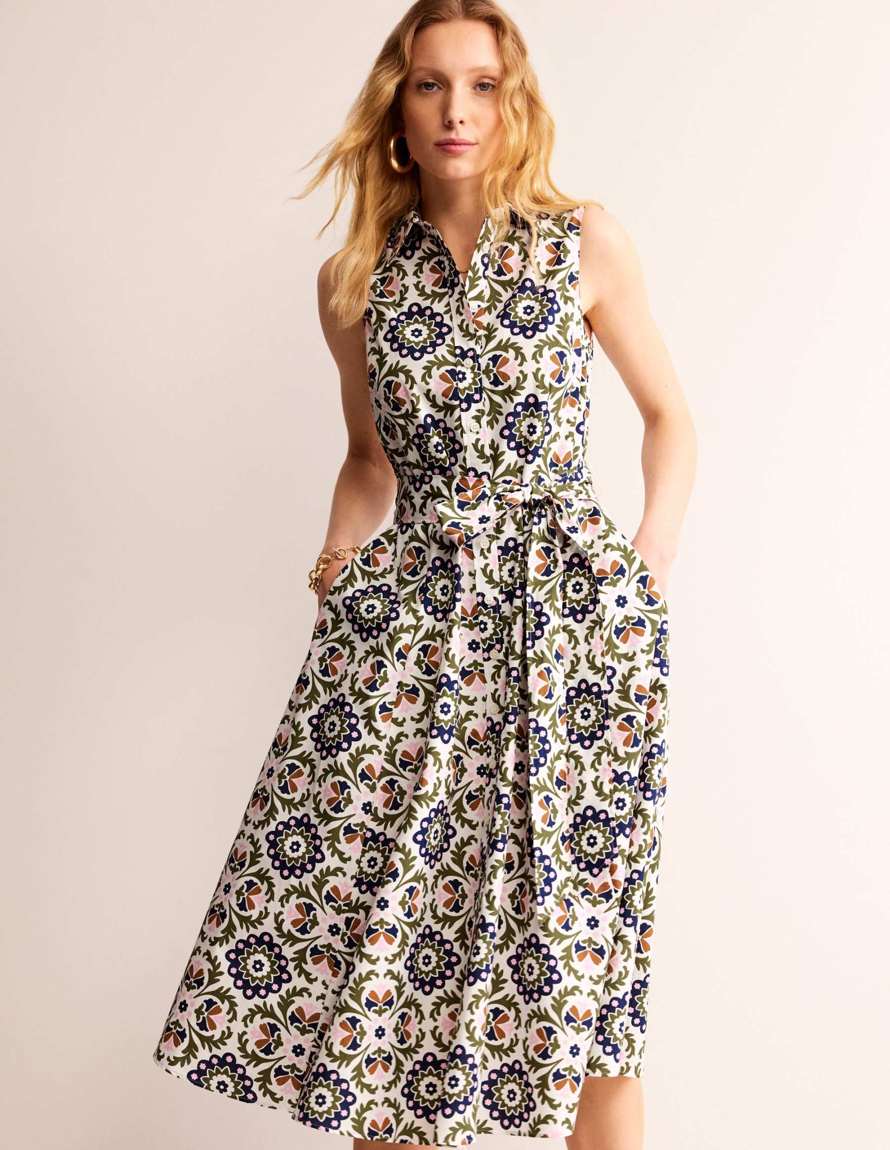 Amy Sleeveless Shirt Dress