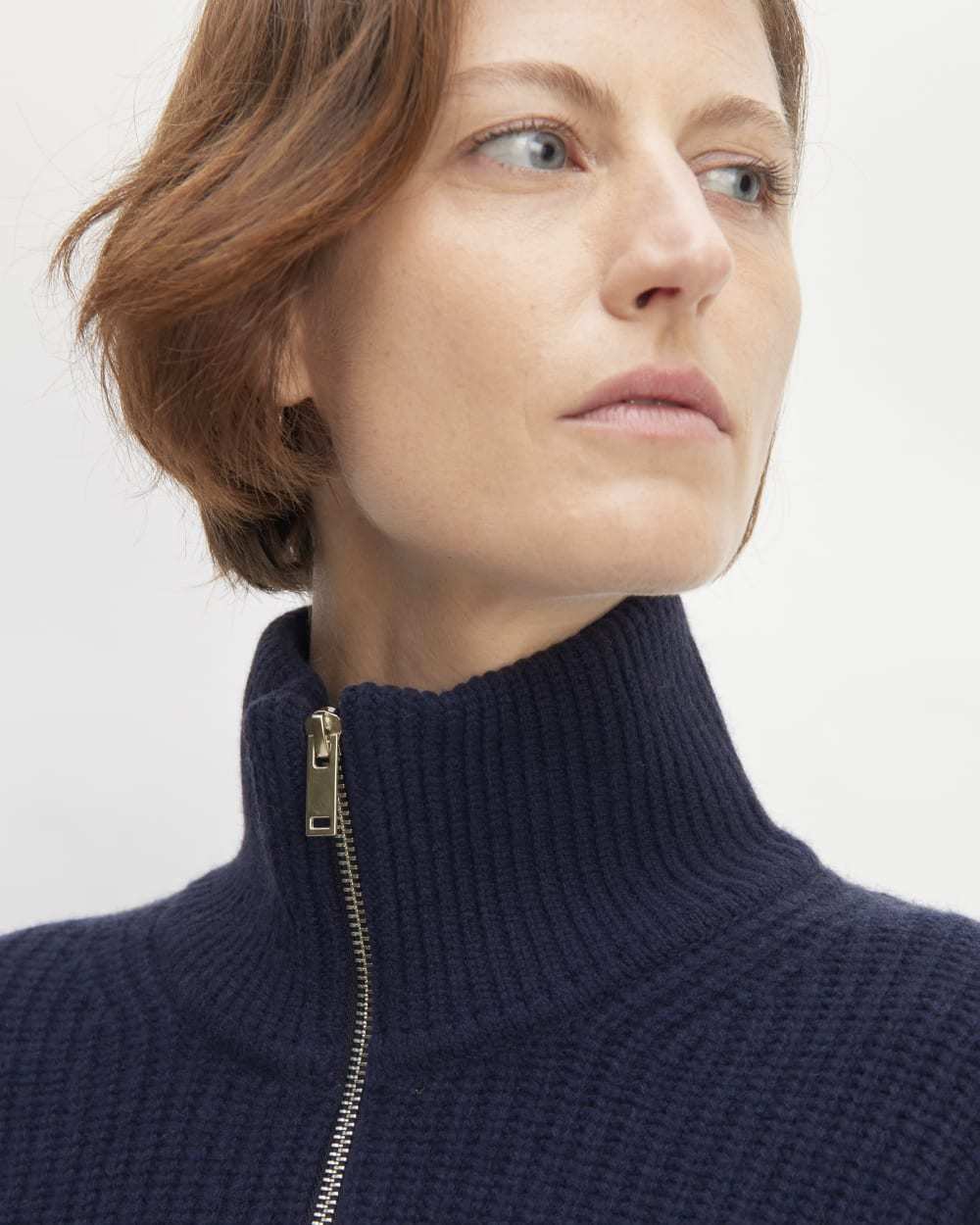 The Felted Merino Half-Zip Sweater