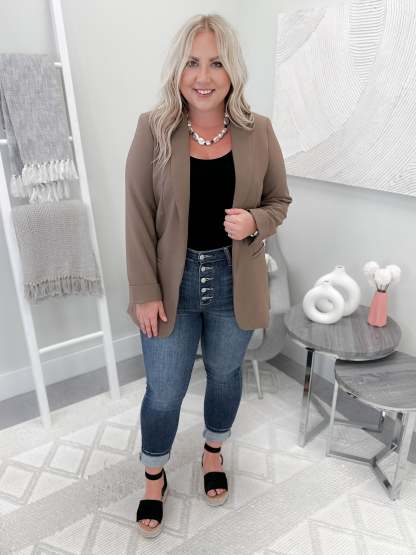 Lilah Blazer in Truffle