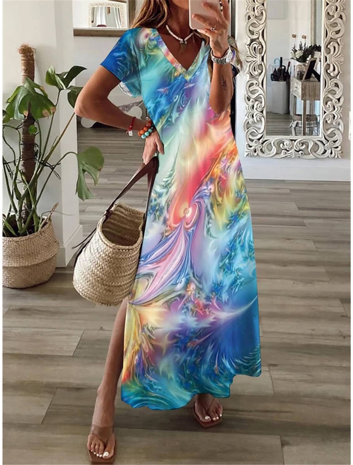 Women's Long Dress Maxi Dress Casual Dress A Line Dress Print Dress Pe
