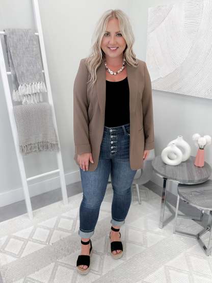 Lilah Blazer in Truffle