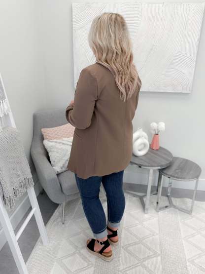 Lilah Blazer in Truffle