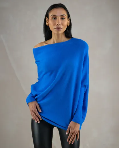 Asymmetric Draped Jumper Sweater