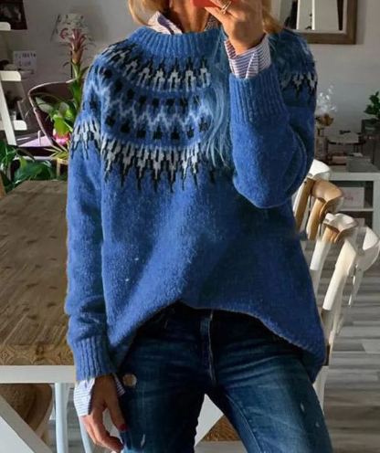Round Neck Loose Pullover Knitted Sweater
