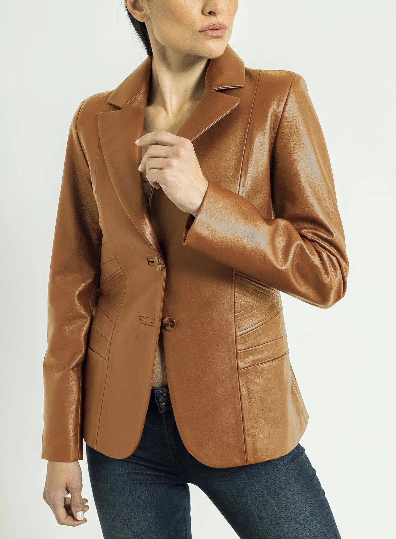 Daniela Leather Blazer