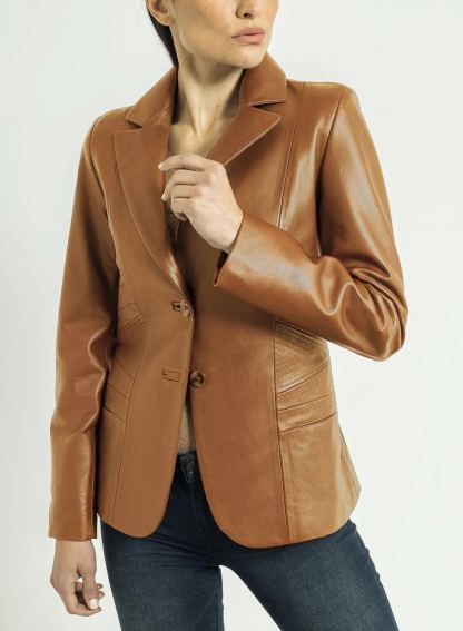 Daniela Leather Blazer