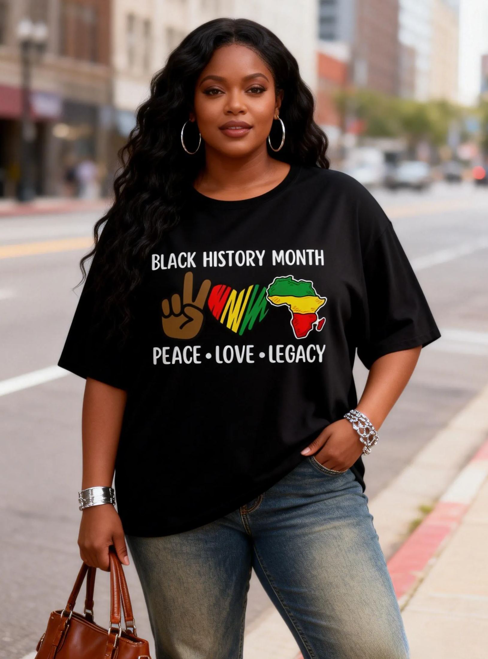 Women's Black History Month "Peace • Love • Legacy" T-Shirt 