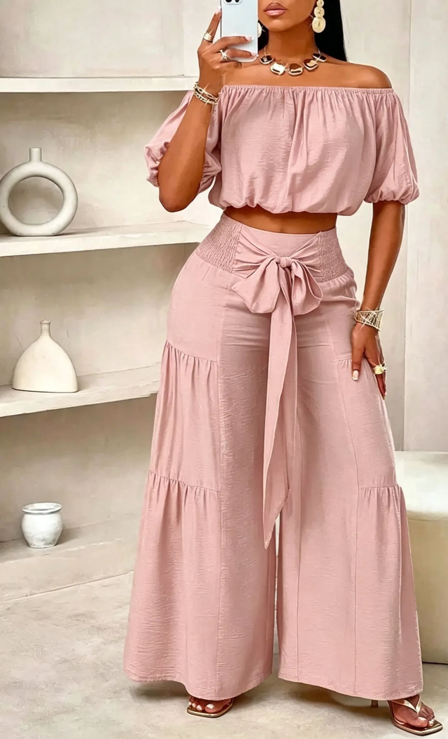 Women's Polka Dot Casual Chic Vacation Two-Piece Sets