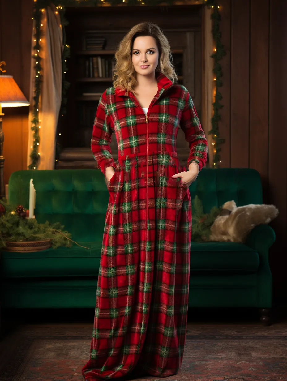 Red Tartan Sleep Coat