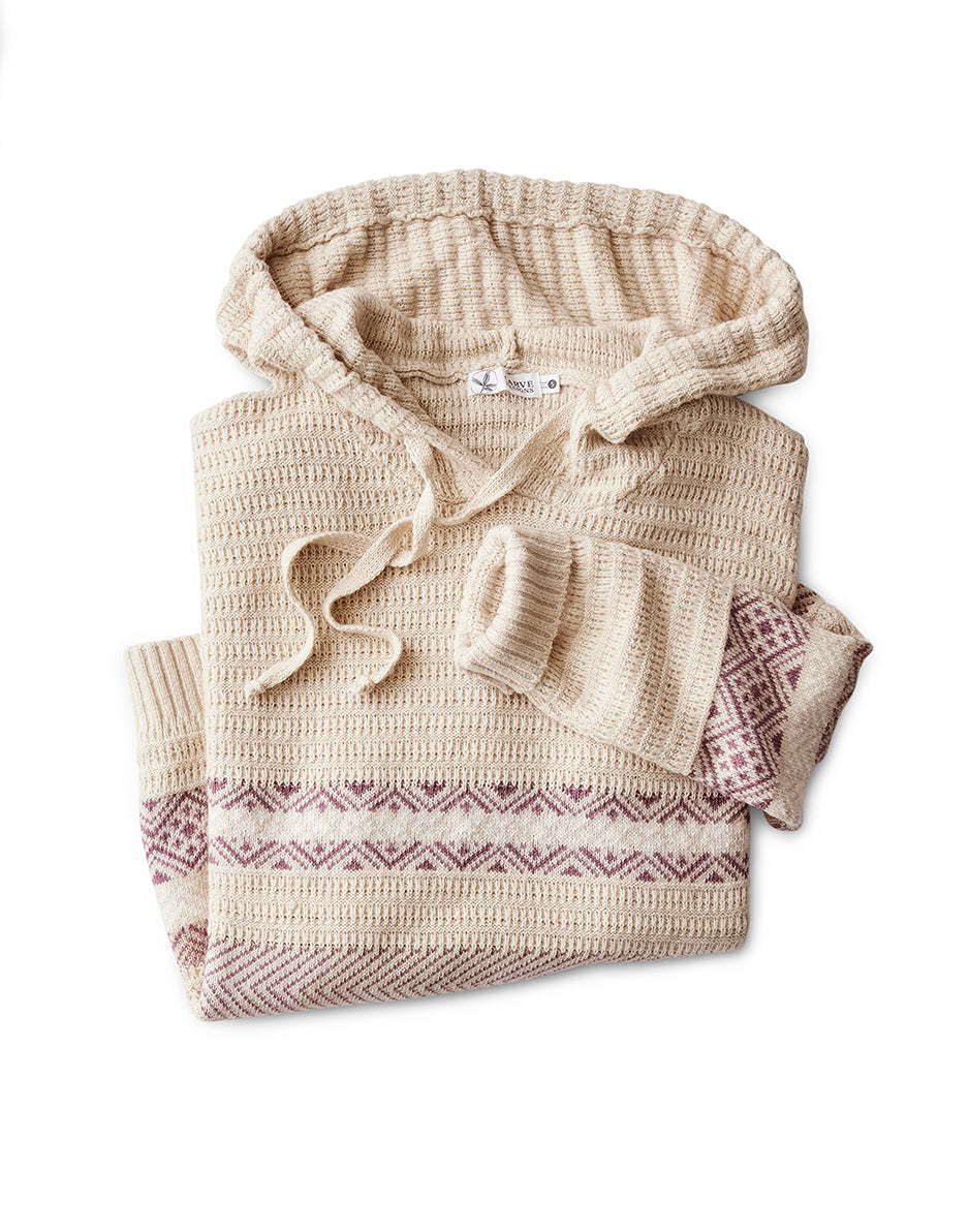 Stowe Hooded Fairisle Sweater : Birch