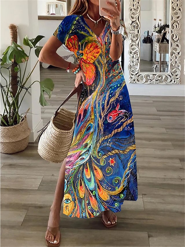 Women's Long Dress Maxi Dress Casual Dress Print Dress Floral Fashion 