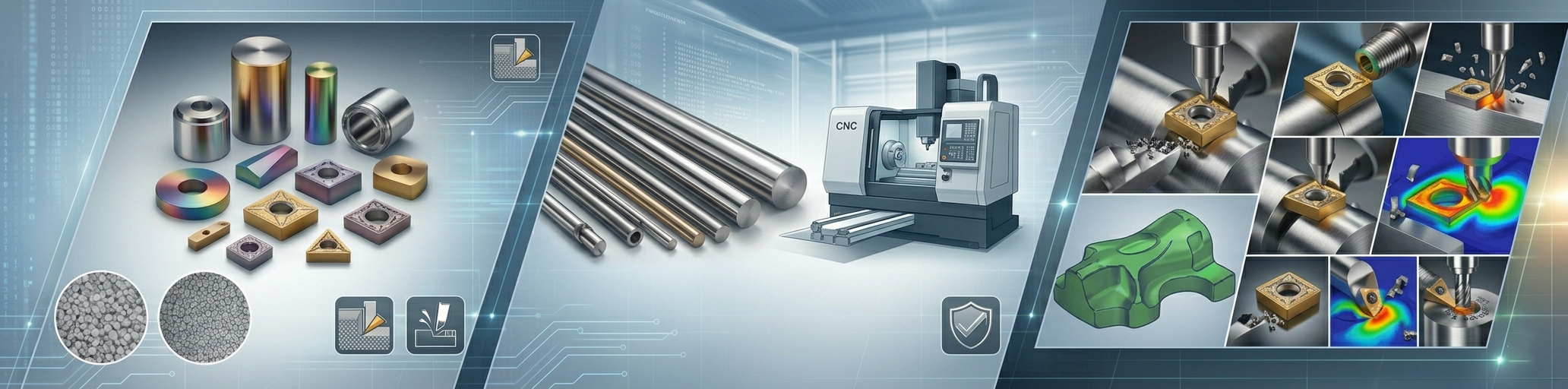 Tungsten carbide blanks, inserts and rods manufactured by TUNGSTEC in Thailand for precision machining and industrial cutting tools