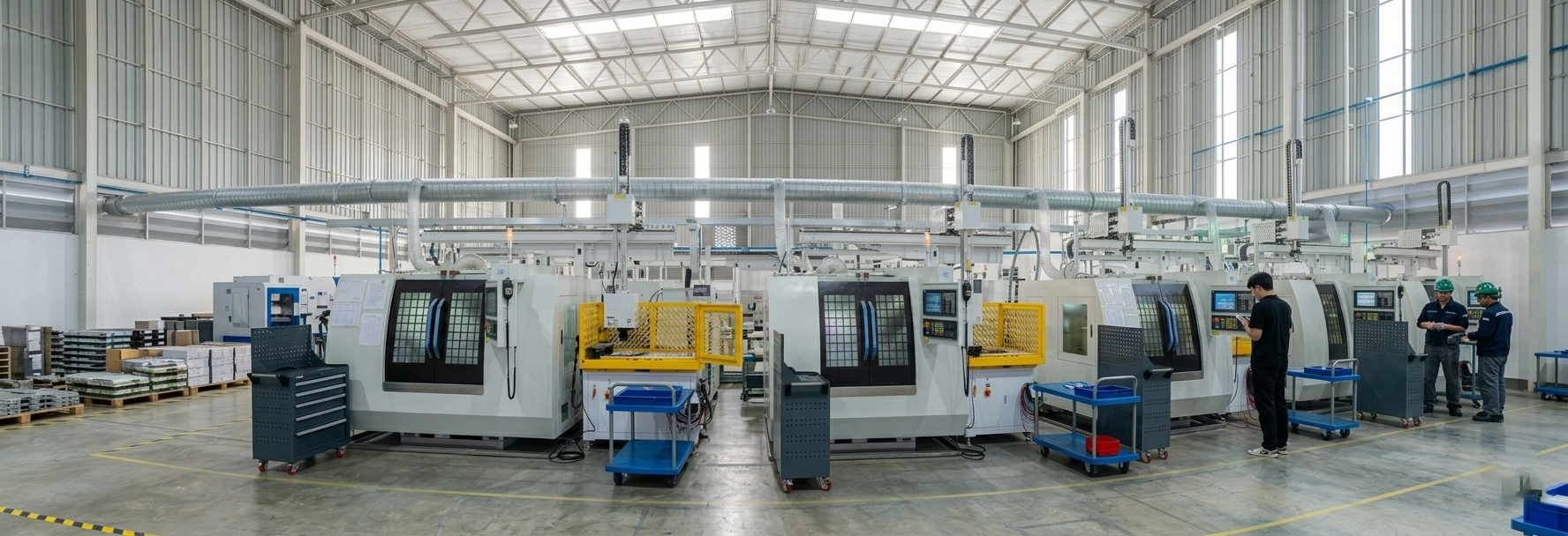 Tungstec factory precision grinding machines for tungsten carbide parts manufacturing including CNC grinding and machining equipment in workshop