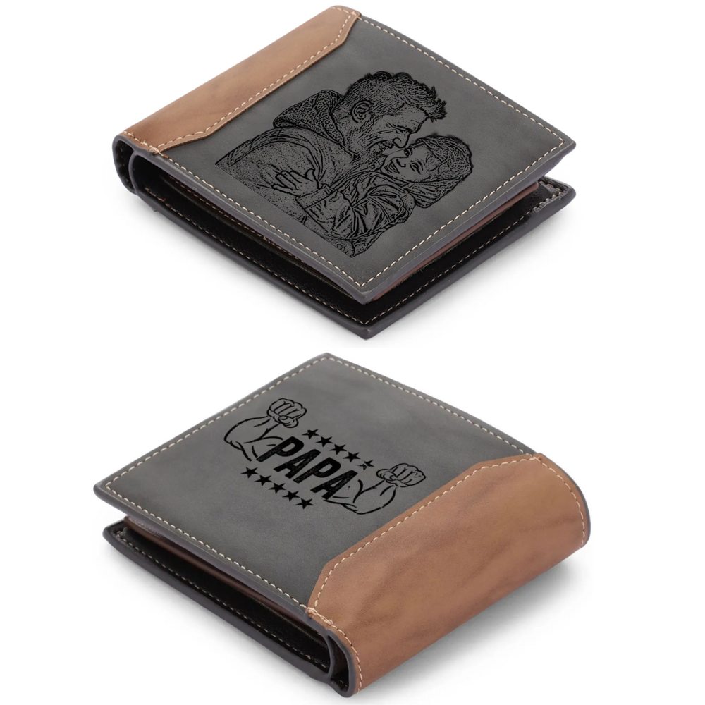 Portefeuille homme personnalisé avec 1 photo | Jessemade
