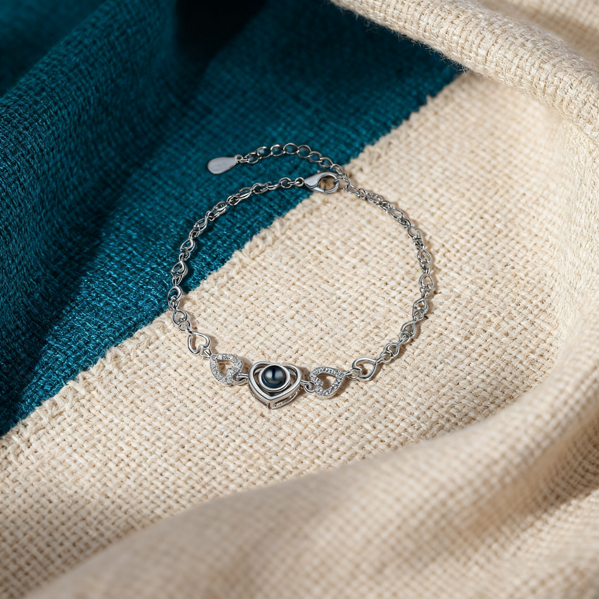 À ma Maman-Bracelet Coeur Personnalisé 1 Photo Bracelet Photo Projection Cadeau Fête des mères｜Jessemade