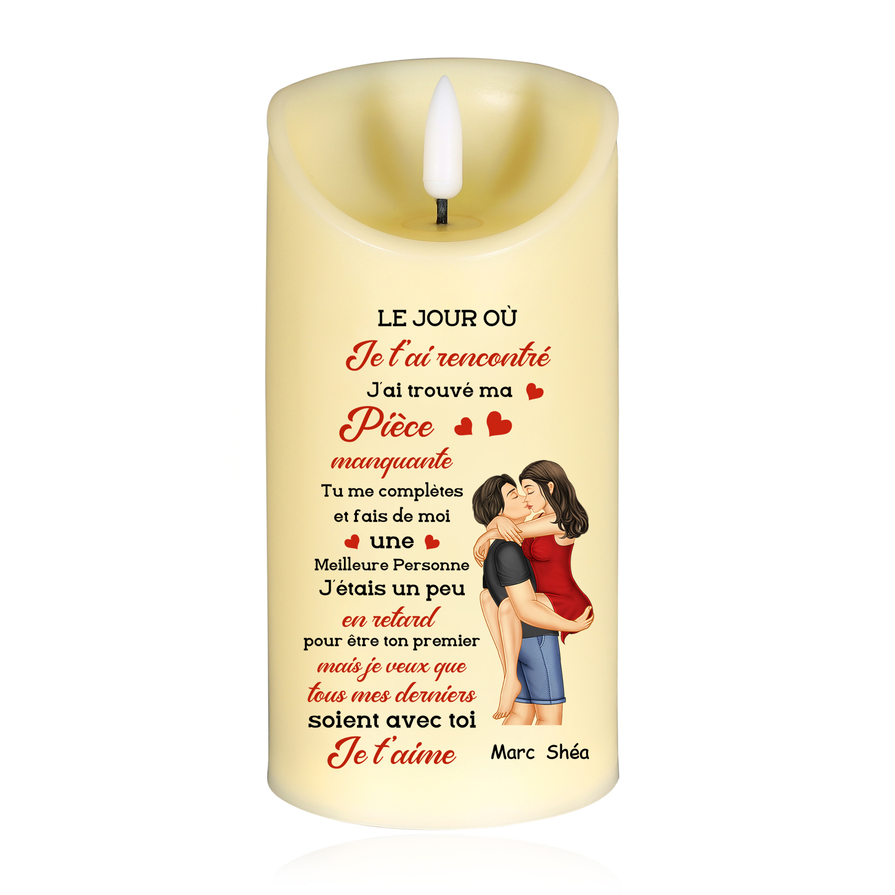 Bougie Électronique mots croisés 1-12 Prénoms LED Lumières Personnalisées avec Texte Romantique | Jessemade