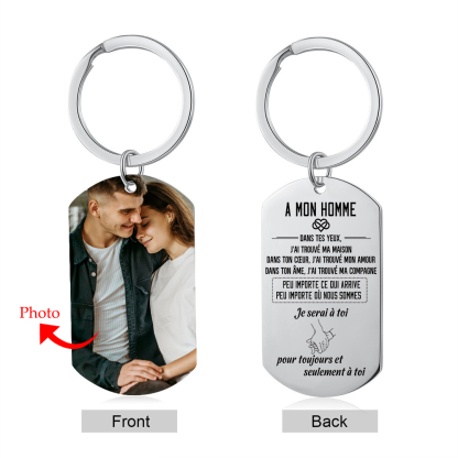Porte-Clés Photo Personnalisée Porte-Clés Personnaliables Pour Couple | Jessemade