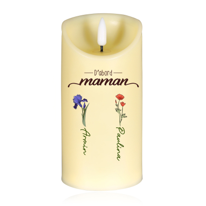À Mamie - Bougie Électronique 1-8 prénoms Personnalisés Cadeau pour Mamie | Jessemade