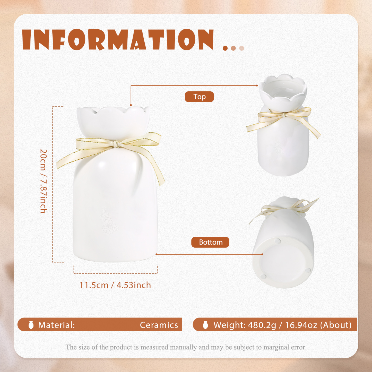 À Maman - Vase à Fleurs Personnalisé avec 1-6 prénoms et fleurs de naissance (sans plantes) | Jessemade