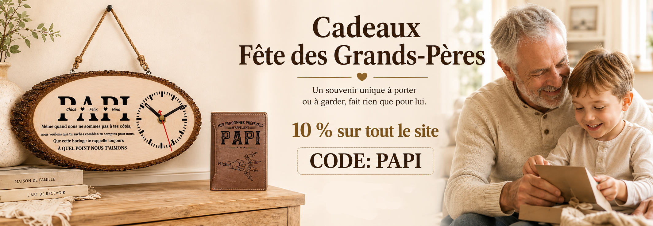 Cadeaux pour la fête des grands-pères,Cadeaux pour papi