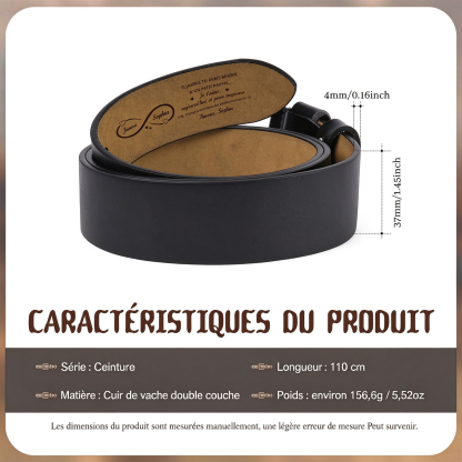 Ceinture en Cuir Noir pour Homme Personnalisée – Un message plein de sens