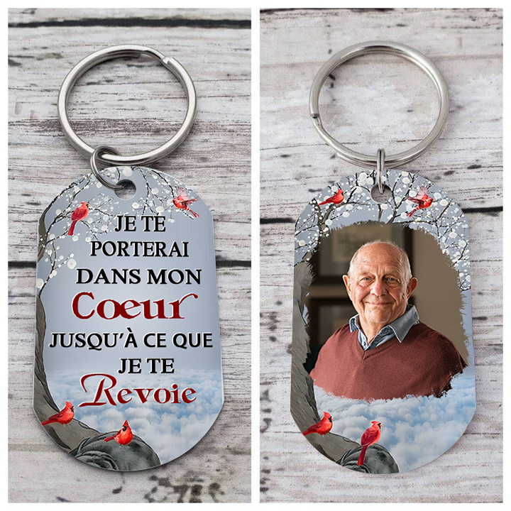 À Papi Porte-Clés Commémoratif Photo Personnalisé et Message Touchant