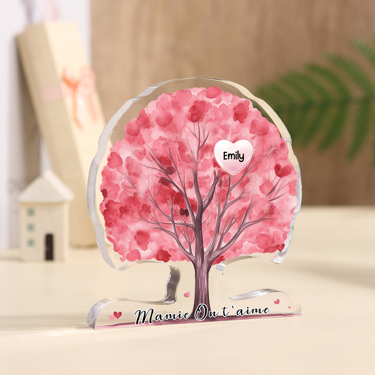 À Mamie - Plaque Acrylique en Forme d'Arbre de Vie Personnalisés avec Prénom et Texte Cadeau pour Famille | Jessemade