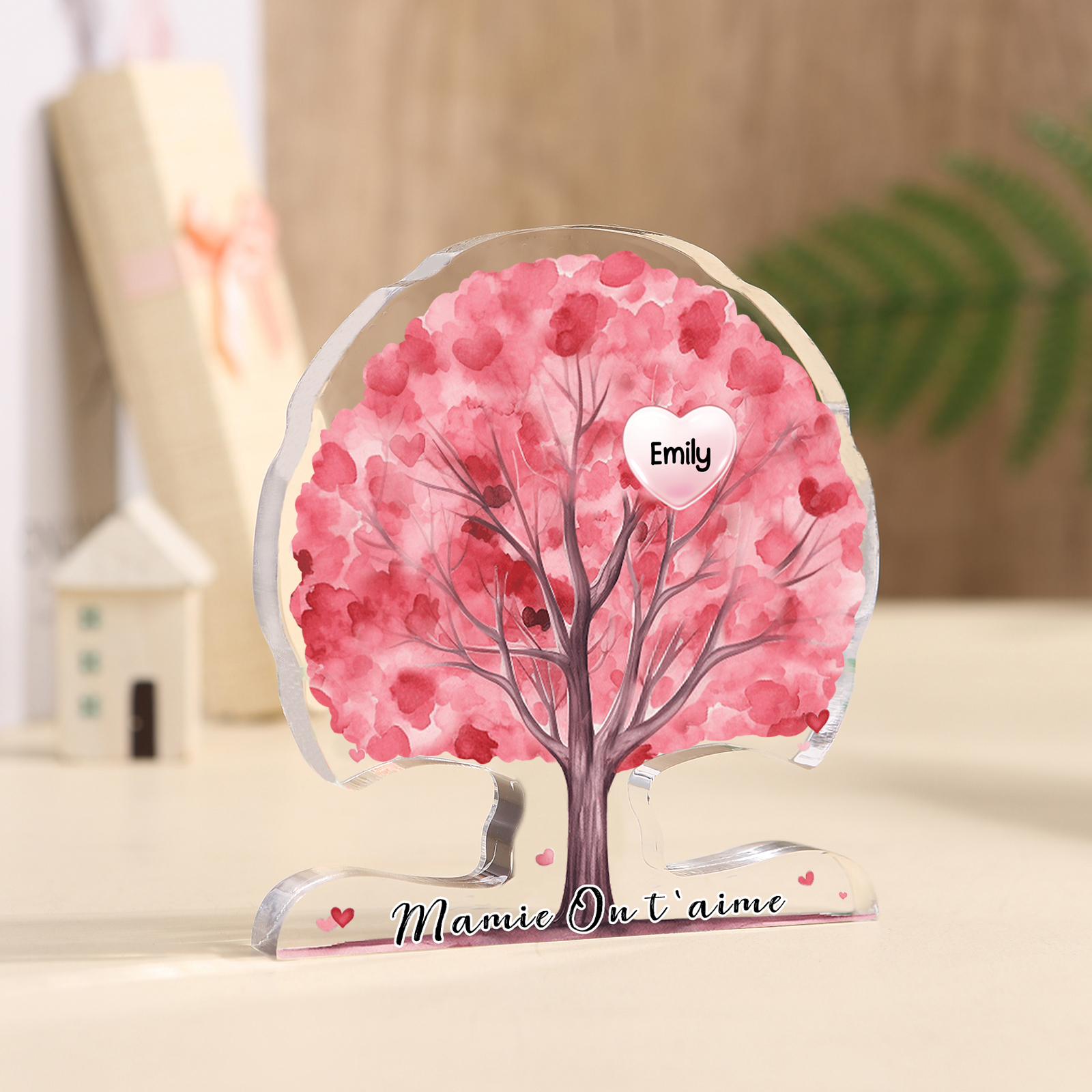 À Mamie - Plaque Acrylique en Forme d'Arbre de Vie Personnalisés avec Prénom et Texte Cadeau pour Famille | Jessemade