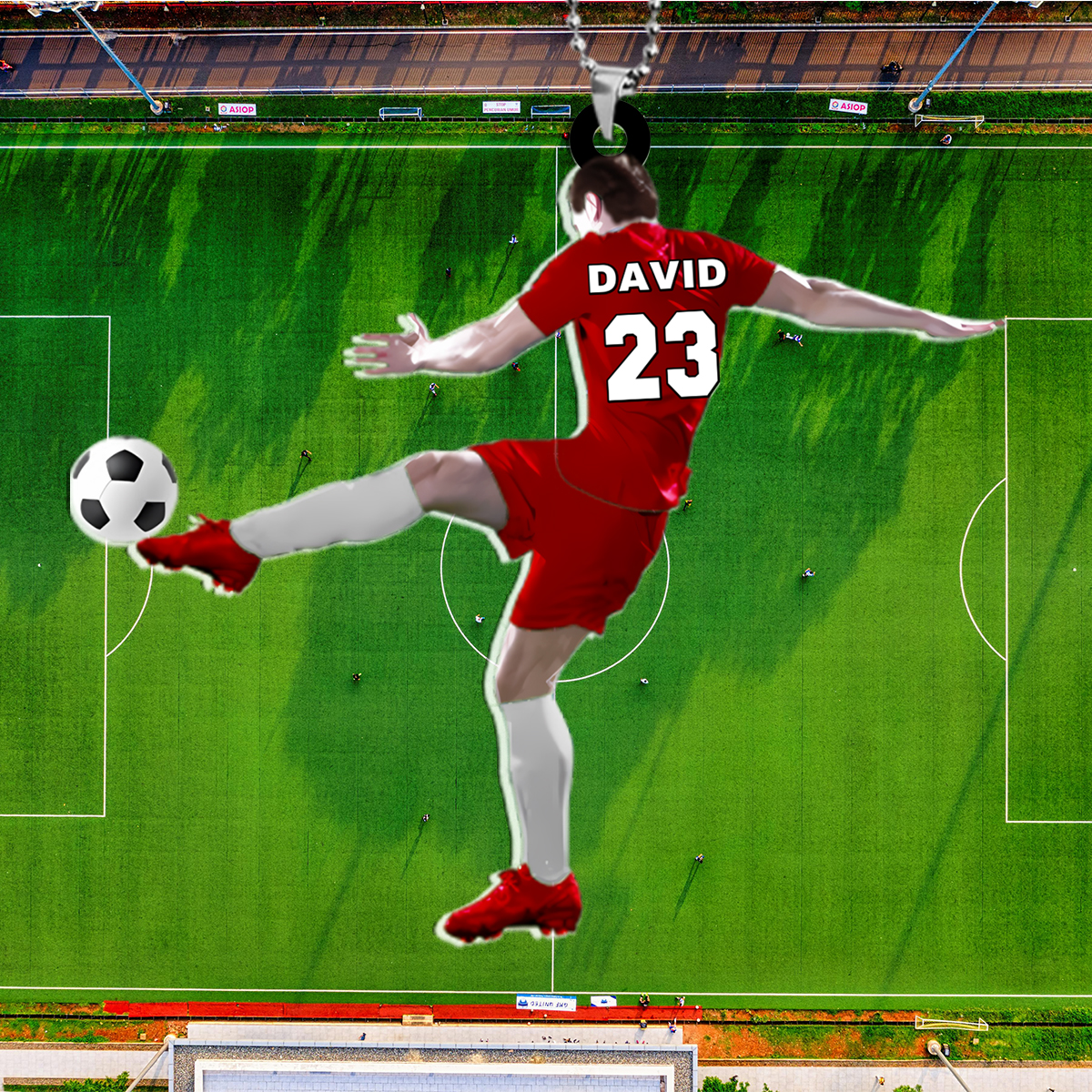 Porte-Clés Personnalisé Football avec Prénom d’enfant -Cadeau pour Famille | Jessemade