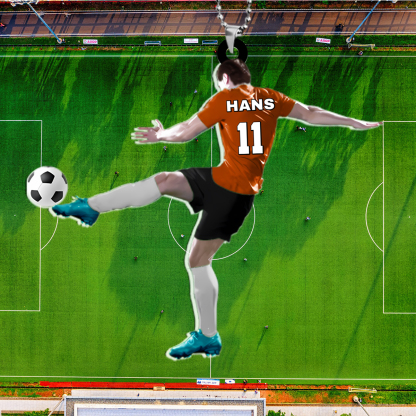 Porte-Clés Personnalisé Football avec 1 Prénom d’homme  | Jessemade