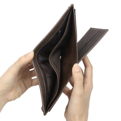 À Papa - Portefeuille Homme 1-6 Prénoms Personnalisés Porte-Monnaie en Cuir Pour Papa | Jessemade