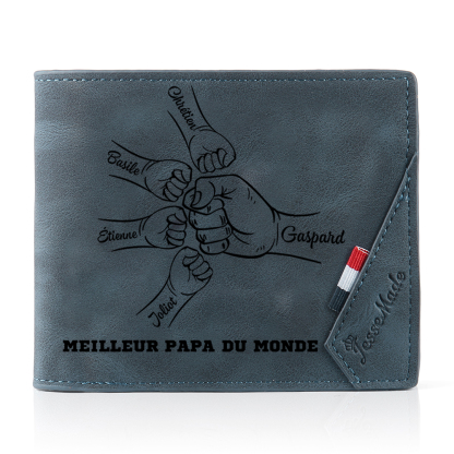 À PaPortefeuille Homme 1-6 Prénoms et Lettre Personnalisés avec Photo 