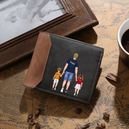Portefeuille personnalisé en cuir pour papa et papi – Cadeau pratique et sentimental | Jessemade