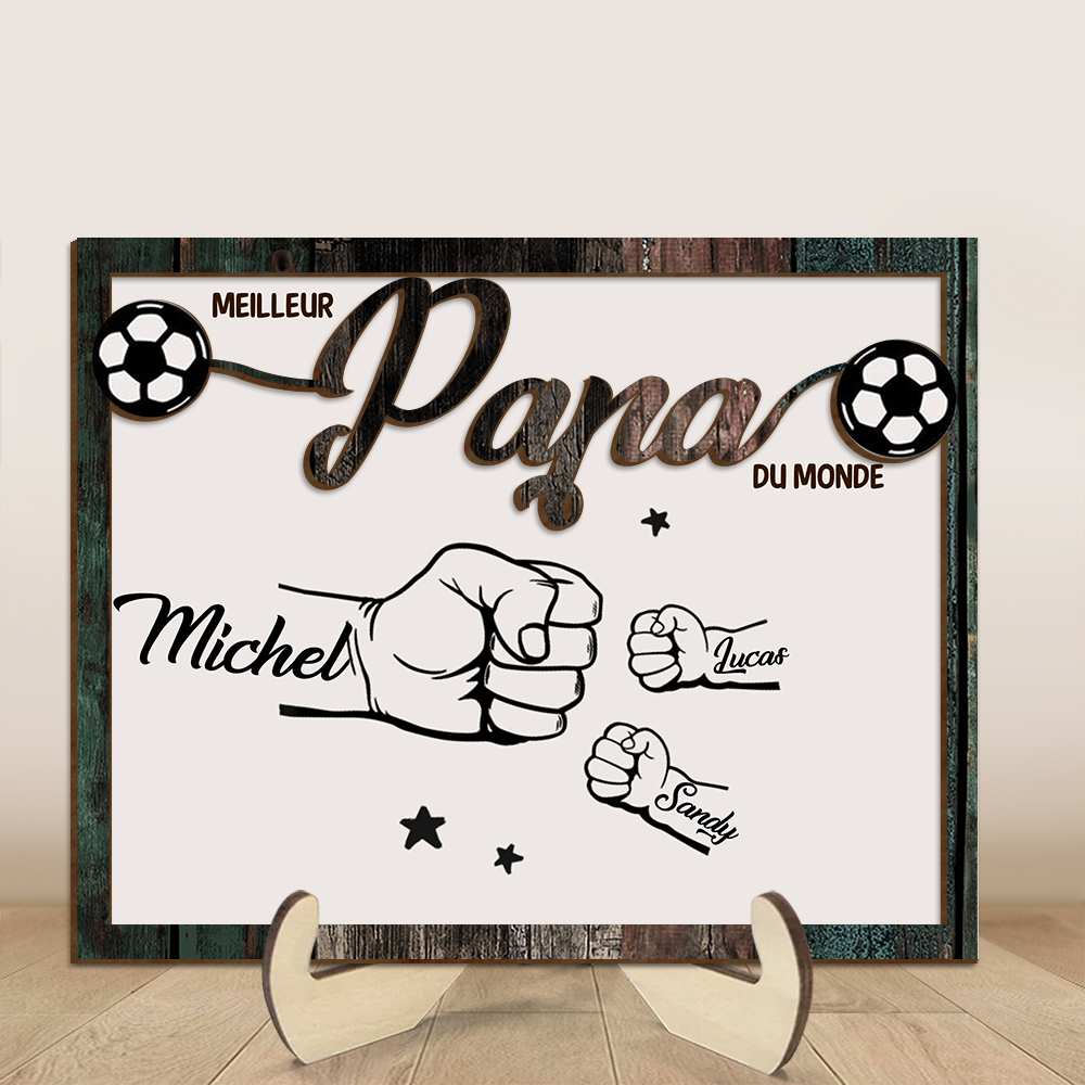 À mon Papa Cadre en bois 4 photos avec texte Cadeau pour papa | Jessem