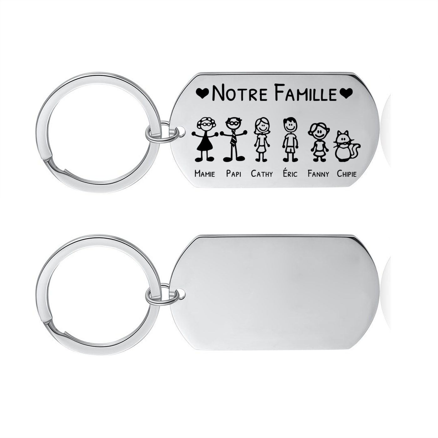 À mon Papa - Porte-Clés Poings 1 Prénom Personnalisé avec Photo