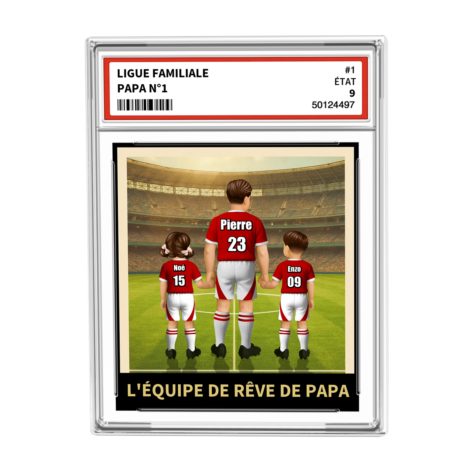 Plaque Acrylique Personnalisée Fête des Pères – « J'ai gagné le meilleure Papa » – Cadeau avec 1-5 Prénoms des Enfants | Jessemade