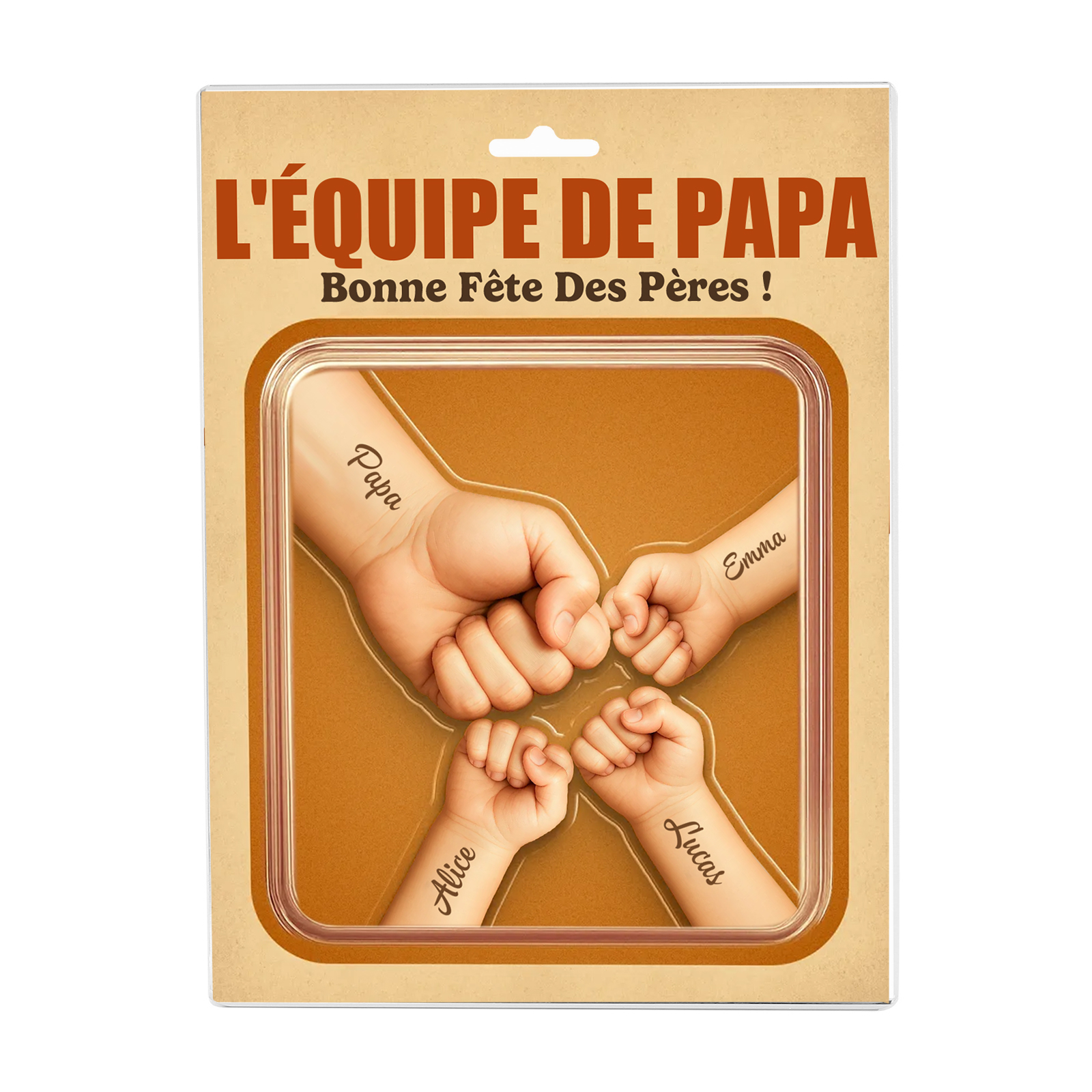Plaque Acrylique Personnalisée Fête des Pères – « J'ai gagné le meilleure Papa » – Cadeau avec 1-5 Prénoms des Enfants | Jessemade