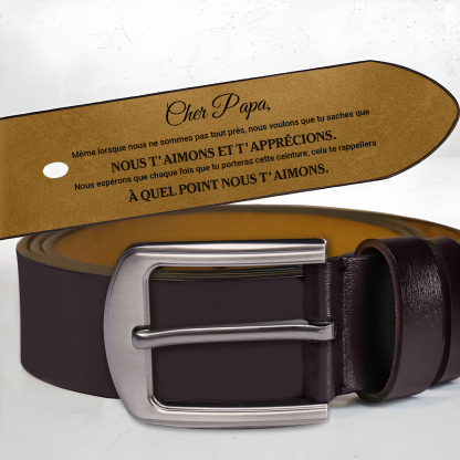 À mon Père - Ceinture en Cuir 1-6 Prénoms Personnalisés Cadeau pour Homme | Jessemade