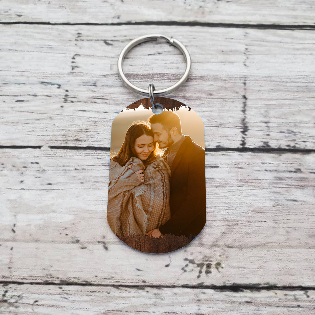 Porte-Clés Couple 2 Prénoms et Photo Personnalisés Cadeau pour couple saint-valentin | Jessemade