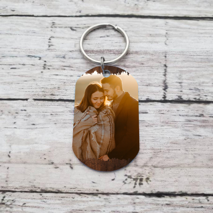 Porte-Clés Couple 2 Prénoms et Photo Personnalisés Cadeau pour couple saint-valentin | Jessemade