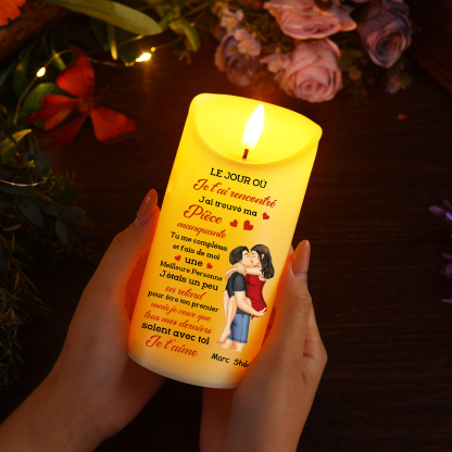 Bougie Électronique mots croisés 1-12 Prénoms LED Lumières Personnalisées avec Texte Romantique | Jessemade