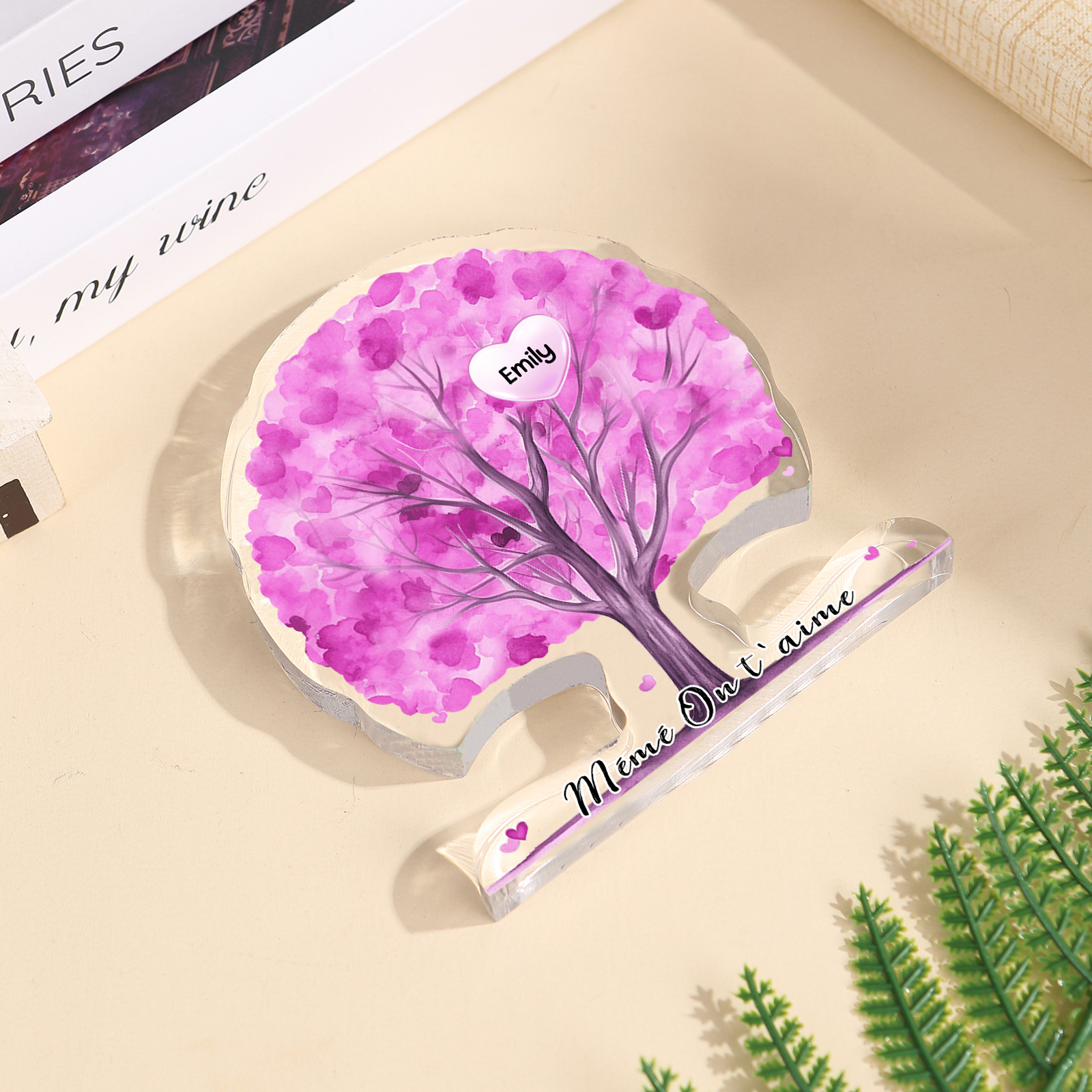 À Mamie - Plaque Acrylique en Forme d'Arbre de Vie Personnalisés avec Prénom et Texte Cadeau pour Famille | Jessemade