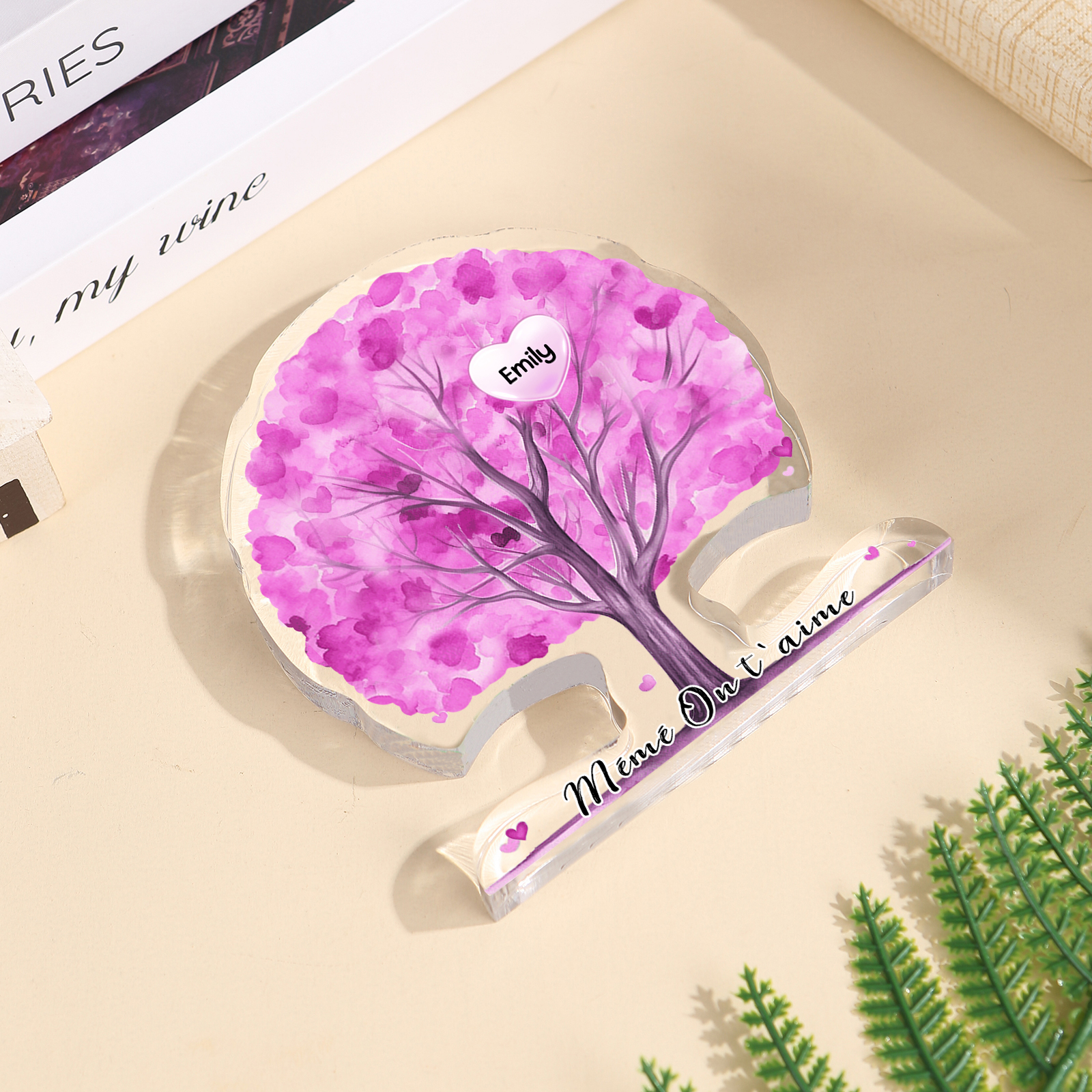 À Mamie - Plaque Acrylique en Forme d'Arbre de Vie Personnalisés avec Prénom et Texte Cadeau pour Famille | Jessemade