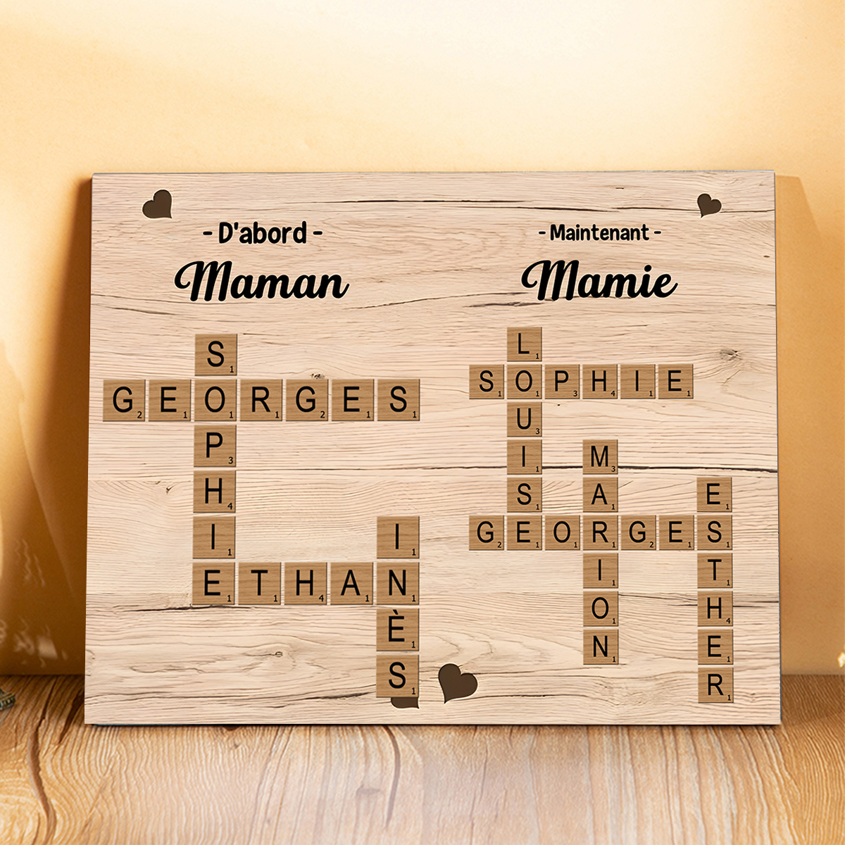 Cadre en Bois Personnalisé – Cadeau Unique pour Maman et Mamie | Jessemade