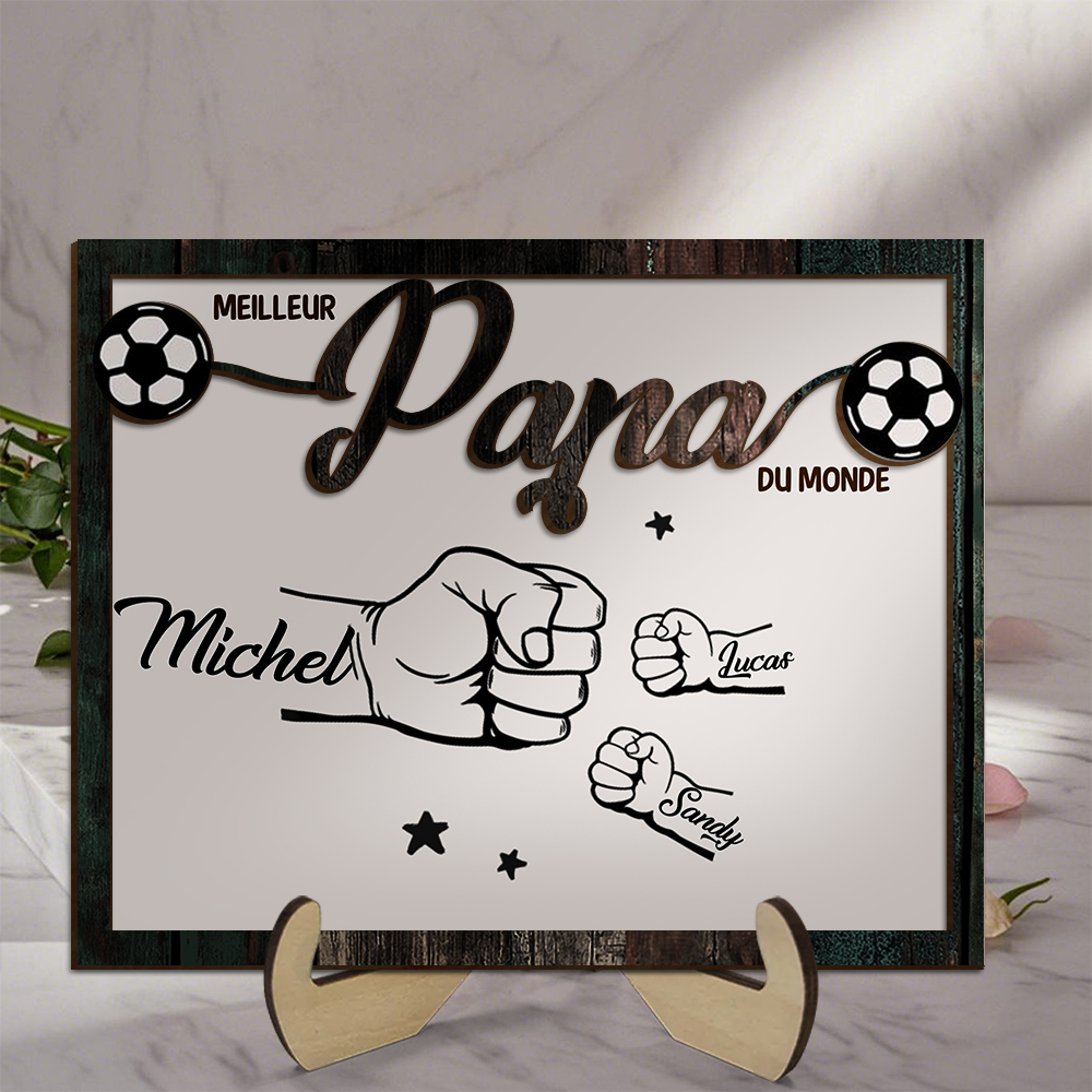 À mon Papa Cadre en bois 4 photos avec texte Cadeau pour papa | Jessemade