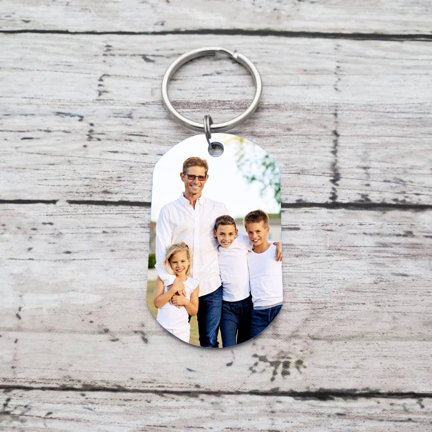 À mon Papa - Porte-Clés Personnalisé avec 2-5 Prénoms et Poings avec 1 Photo Cadeau pour “Meilleur Papa du Monde”  | Jessemade